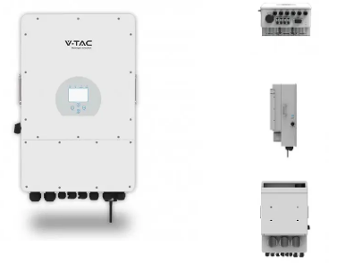 Трифазний гібридний сонячний інвертор V-TAC, 10 кВт (арт. 11542)